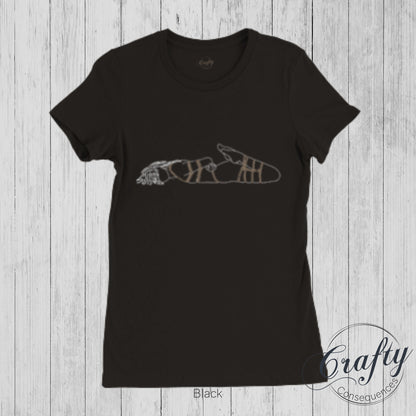 Hog Tie Drawn Premium Womens Crewneck T-shirt