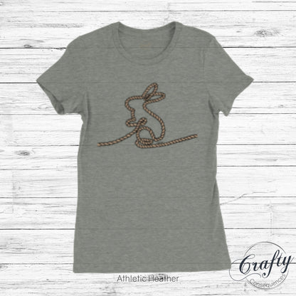 Jute Subtle Rope Bunny Premium Womens Crewneck T-shirt