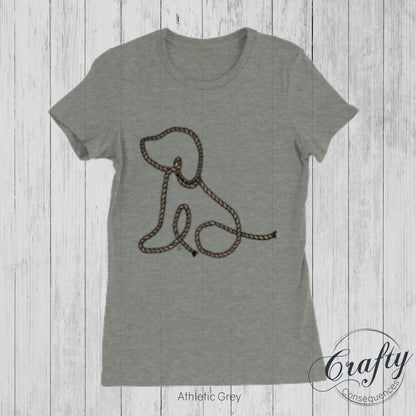 Subtle Rope Puppy Premium Womens Crewneck T-shirt