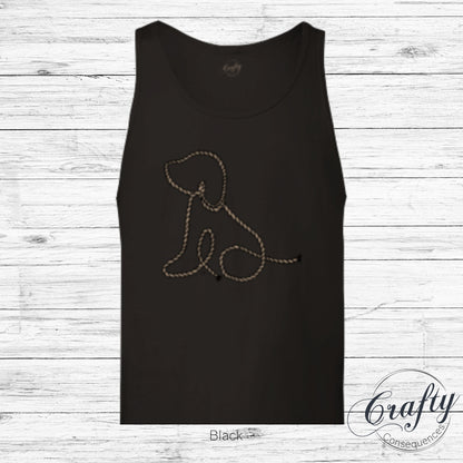 Subtle Rope Puppy Premium Unisex Tank Top