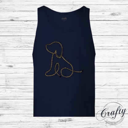 Subtle Rope Puppy Premium Unisex Tank Top