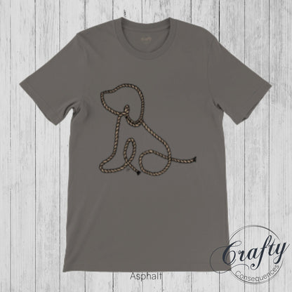 Subtle Rope Puppy Premium Unisex Crewneck T-shirt