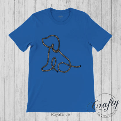 Subtle Rope Puppy Premium Unisex Crewneck T-shirt