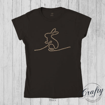 Jute Subtle Rope Bunny Women's Classic Crew Neck