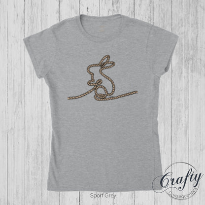Jute Subtle Rope Bunny Women's Classic Crew Neck