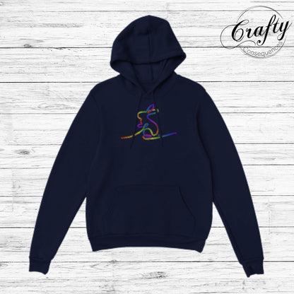 Rainbow Subtle Rope Bunny Classic Unisex Pullover Hoodie