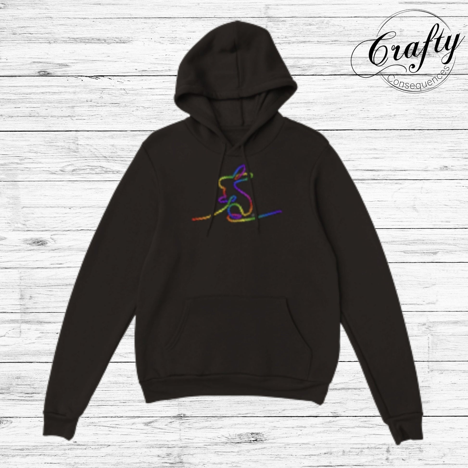 Rainbow Subtle Rope Bunny Classic Unisex Pullover Hoodie