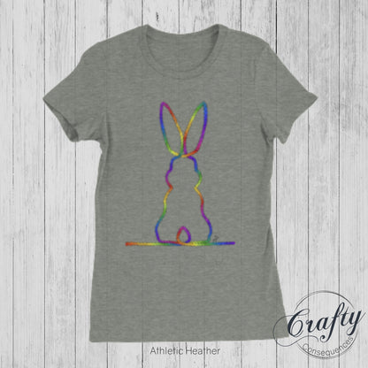 Rainbow Subtle Rope Bunny v2 Premium Womens Crewneck T-shirt