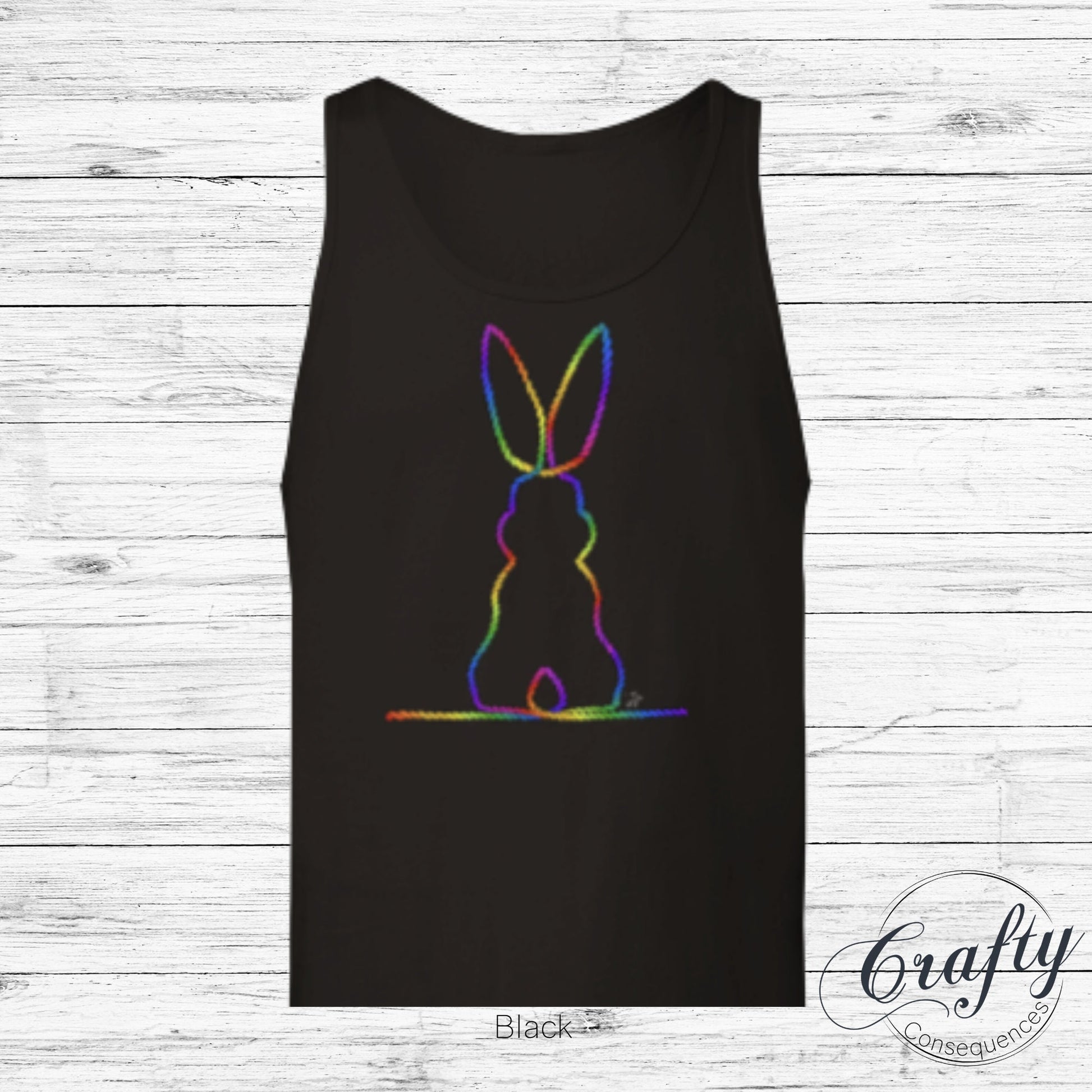 Rainbow Subtle Bunny v2 Premium Unisex Tank Top