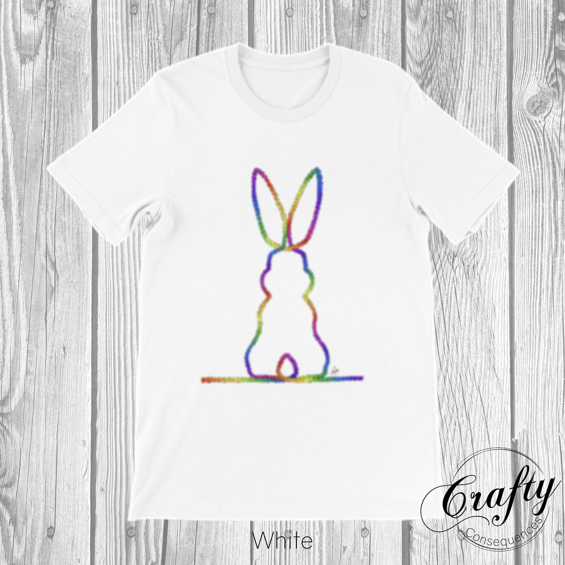 Rainbow Subtle Bunny v2 Premium Unisex Crewneck T-shirt