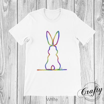 Rainbow Subtle Bunny v2 Premium Unisex Crewneck T-shirt