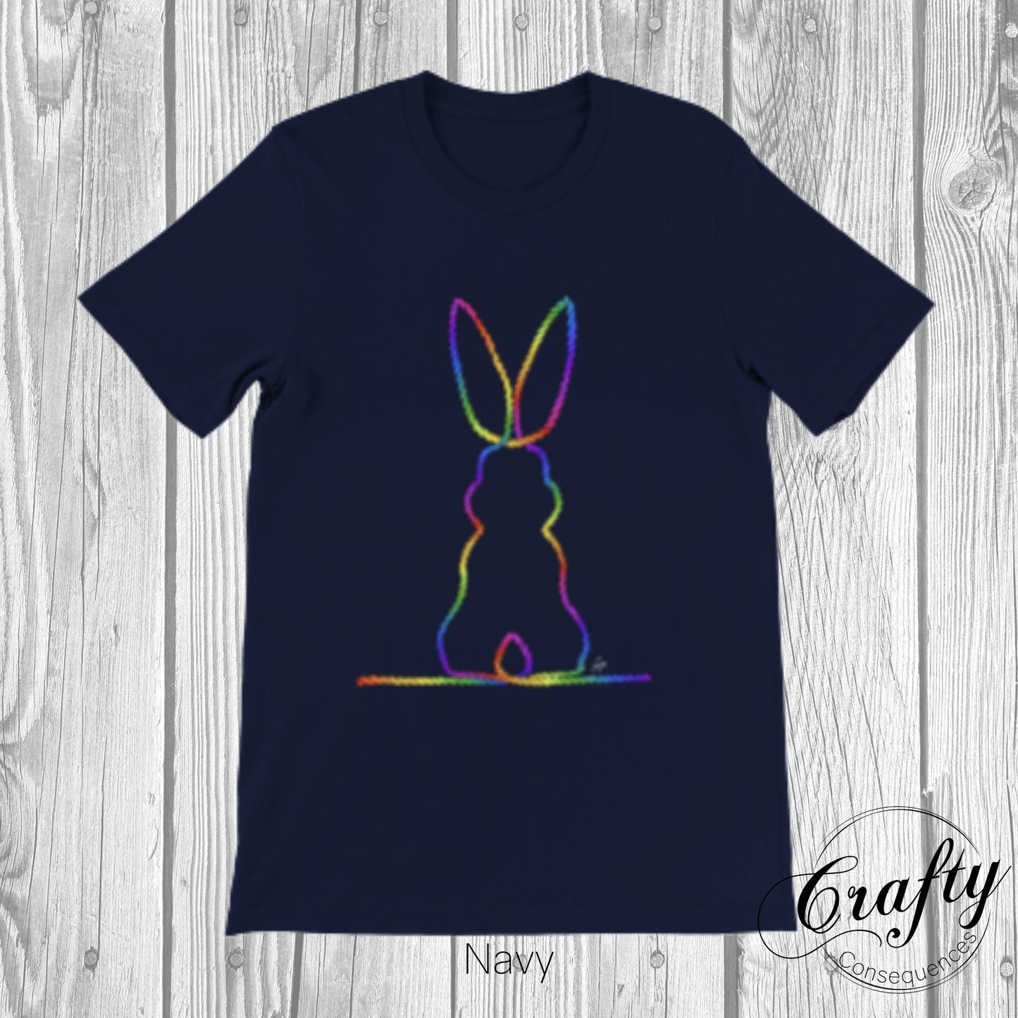 Rainbow Subtle Bunny v2 Premium Unisex Crewneck T-shirt