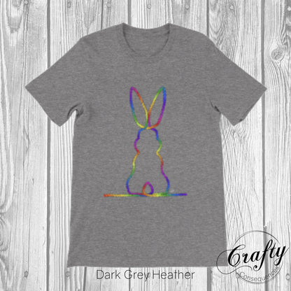 Rainbow Subtle Bunny v2 Premium Unisex Crewneck T-shirt