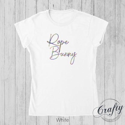 Rainbow Rope Bunny Classic Womens Crewneck T-shirt
