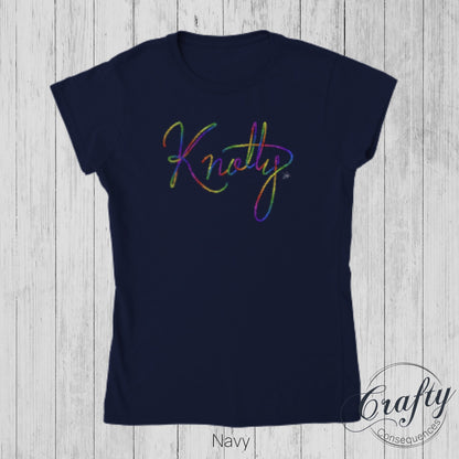 Rainbow Knotty Rope Classic Womens Crewneck T-shirt
