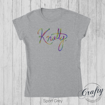 Rainbow Knotty Rope Classic Womens Crewneck T-shirt