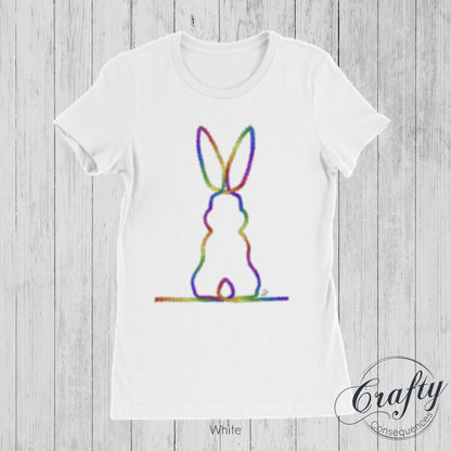 Rainbow Subtle Rope Bunny v2 Premium Womens Crewneck T-shirt
