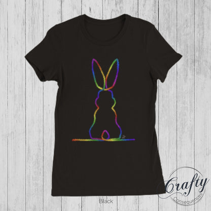 Rainbow Subtle Rope Bunny v2 Premium Womens Crewneck T-shirt