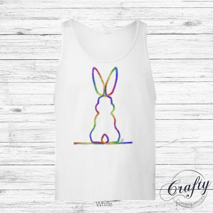 Rainbow Subtle Bunny v2 Premium Unisex Tank Top