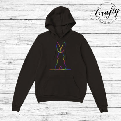 Rainbow Subtle Bunny v2 Classic Unisex Pullover Hoodie