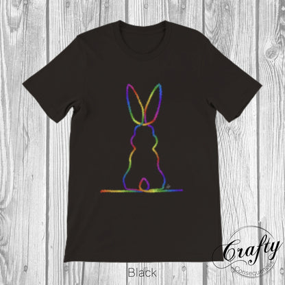 Rainbow Subtle Bunny v2 Premium Unisex Crewneck T-shirt