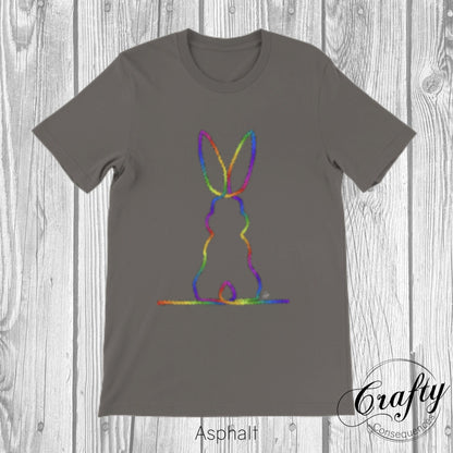 Rainbow Subtle Bunny v2 Premium Unisex Crewneck T-shirt
