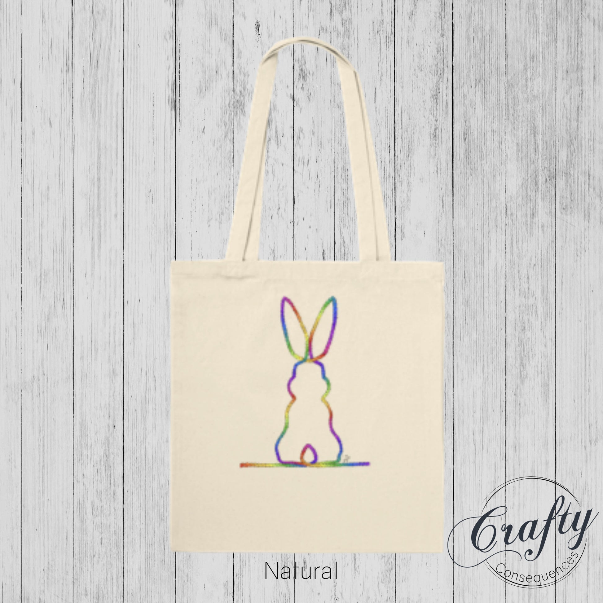 Rainbow Subtle Bunny v2 Classic Tote Bag