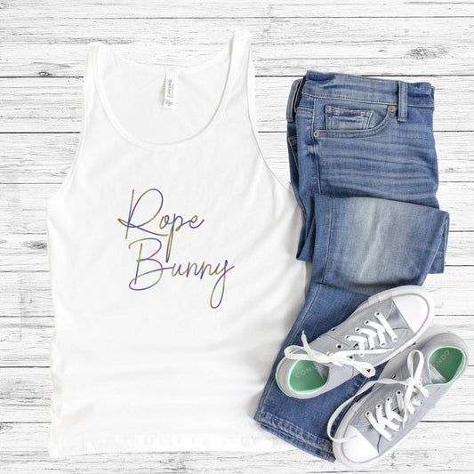 Rainbow Rope Bunny Premium Unisex Tank Top