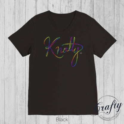 Rainbow Knotty Rope Premium Unisex V-Neck T-shirt