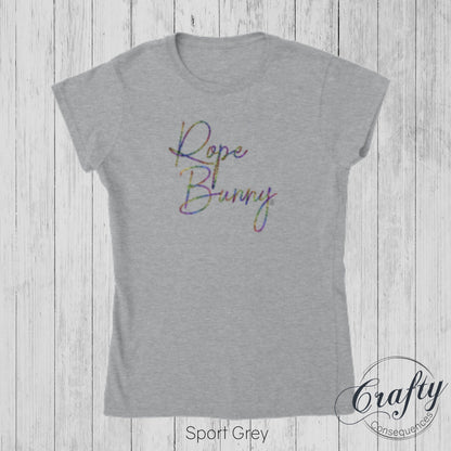 Rainbow Rope Bunny Classic Womens Crewneck T-shirt