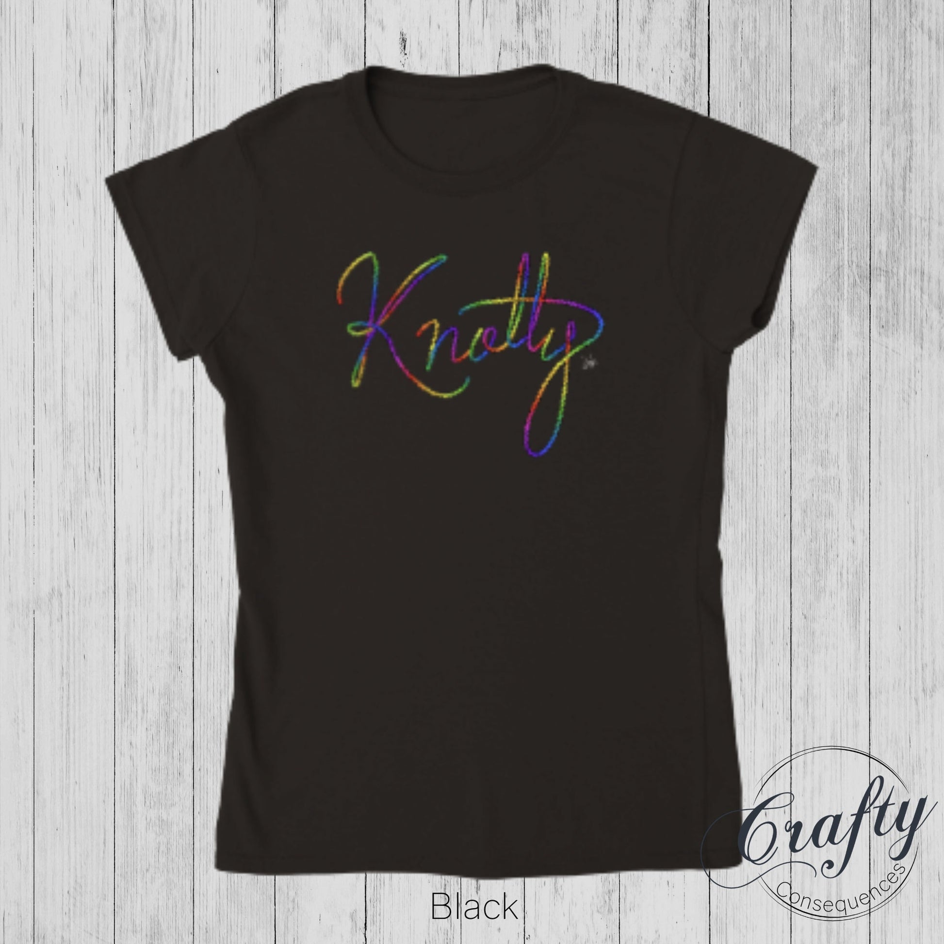 Rainbow Knotty Rope Classic Womens Crewneck T-shirt