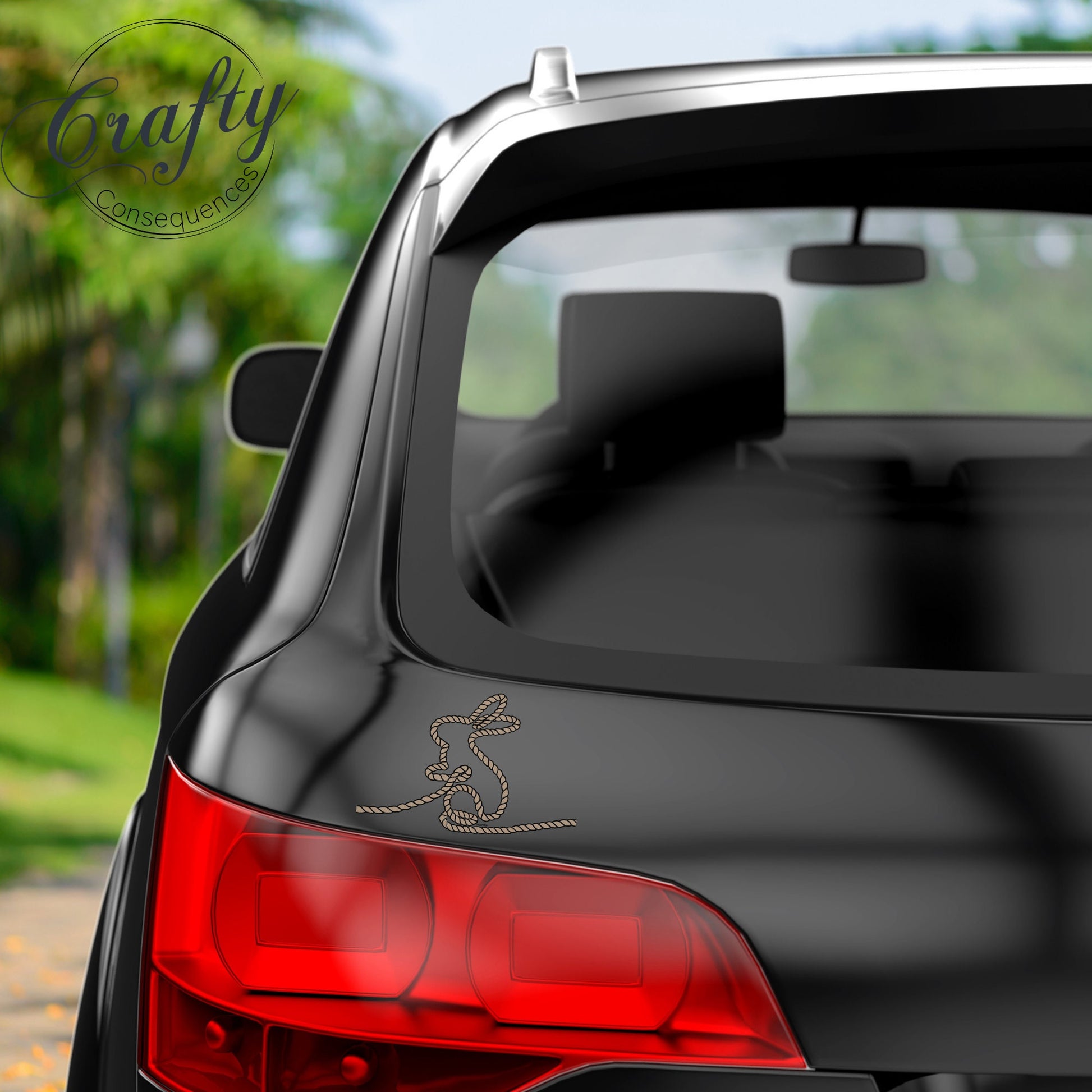 Subtle Rope Bunny Bumper Sticker Car Decal