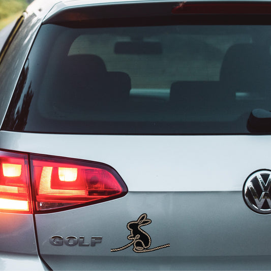 Subtle Rope Bunny Car Magnet